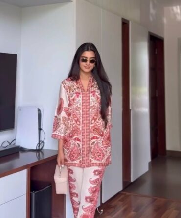 Pehnava Style Pure Malai Satin With Digital Print Co-Ord Set