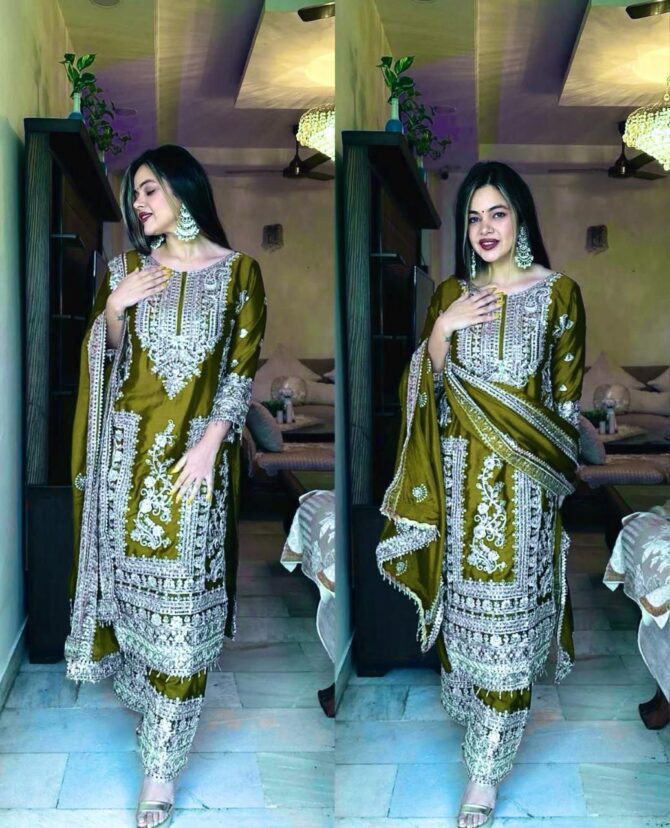 New Designer Party Kurta Pent & Dupatta Set