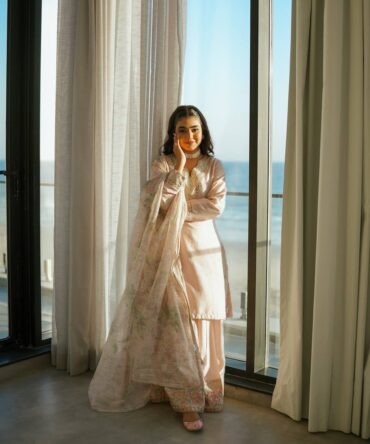 Pehnava Style Pure Natural Crepe With Embroidery Kurtie Palazzo & Dupatta