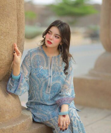 Pehnava Style Pure Sifon Georgette With Digital Print With Embroidery Top Farshi Palazzo & Dupatta