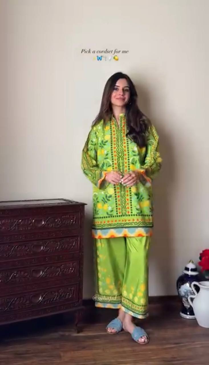 Pehnava Style Pure Natural Crepe With Digital Print Co-Ord Set - Image 3