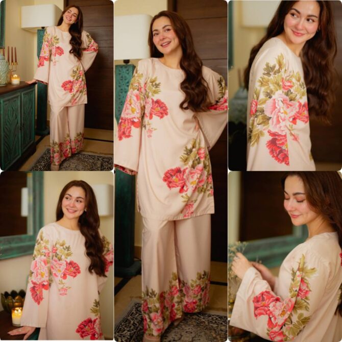 Pehnava Style Pure Natural Crepe With Digital Print Co-Ord Set - Image 4