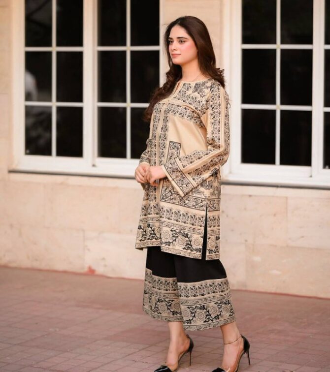 Pehnava Style Pure Natural Crepe With Digital Print Co-Ord Set - Image 2