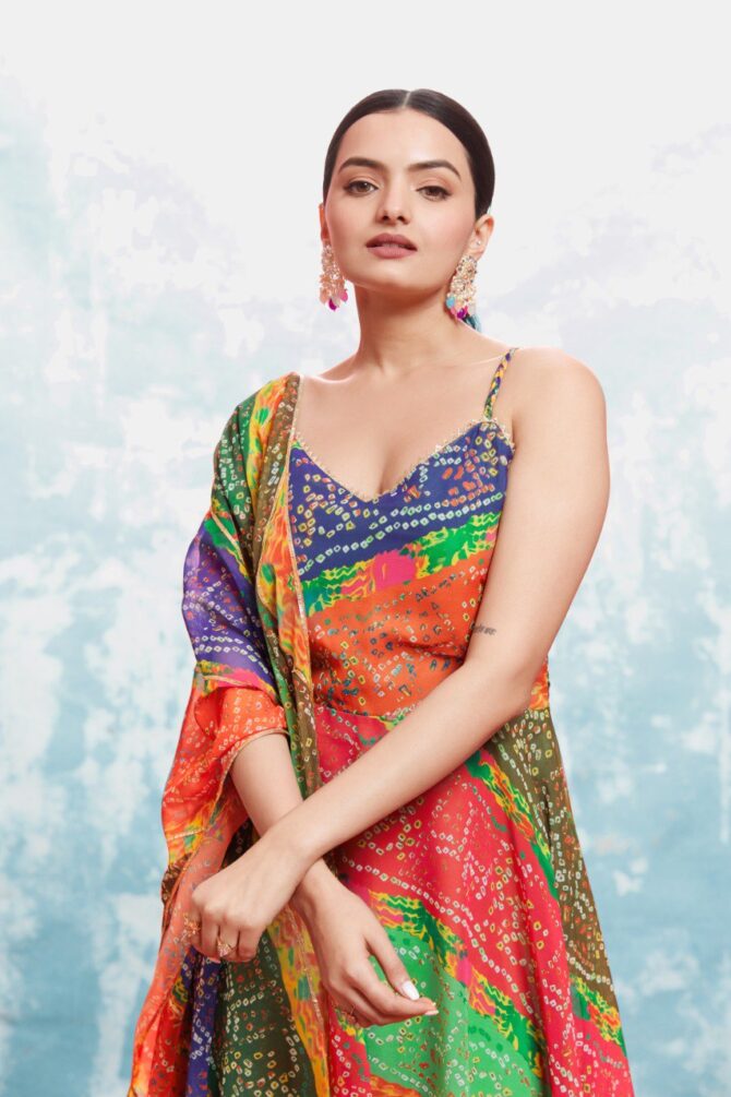 Pehnava Style Multicolor Georgette Gown - Image 2