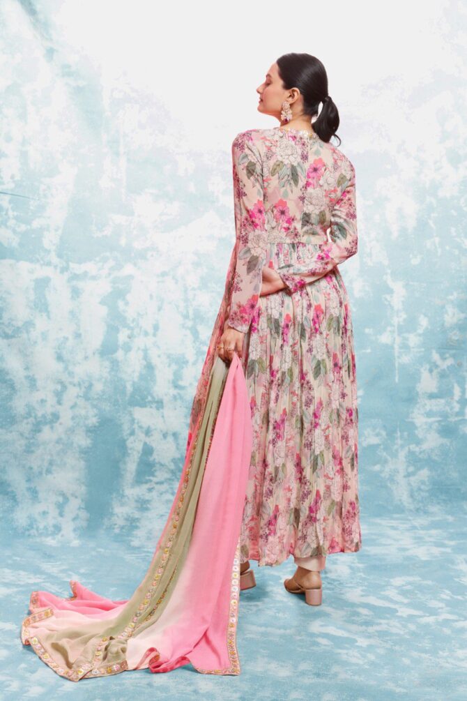 Pehnava Style Multicolor Georgette Kurtie Set - Image 6