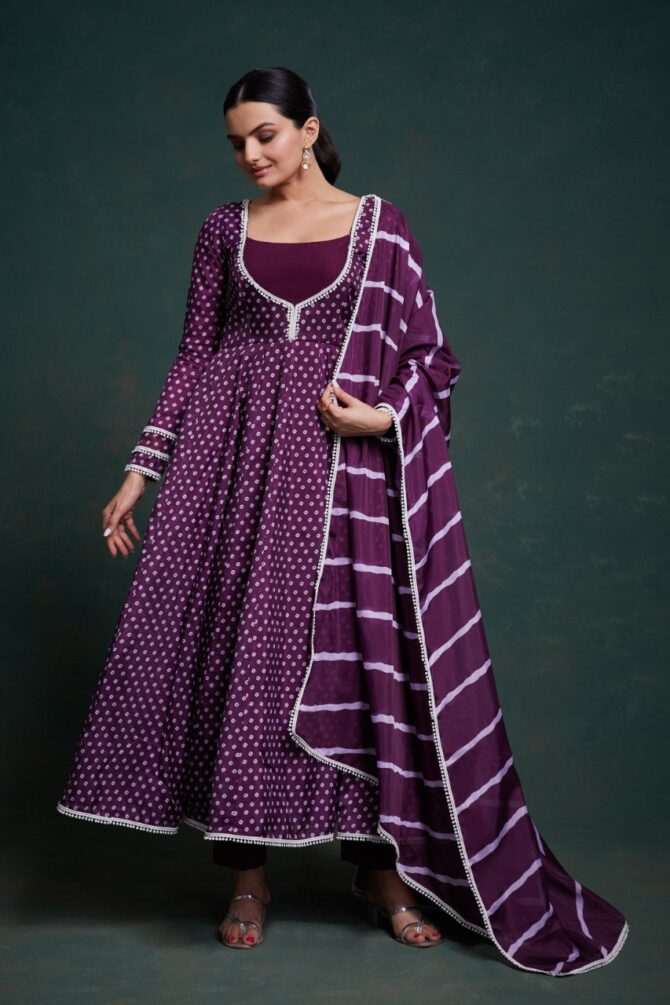Pehnava Style Crepe Micro Cotton Digital Printed Kurtie Set - Image 2