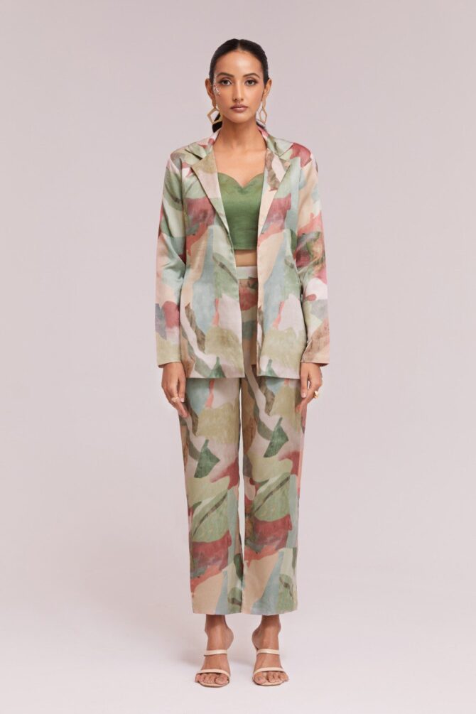 Pehnava Style Multi Color Modal Satin Printed Co-Ord Set - Image 2