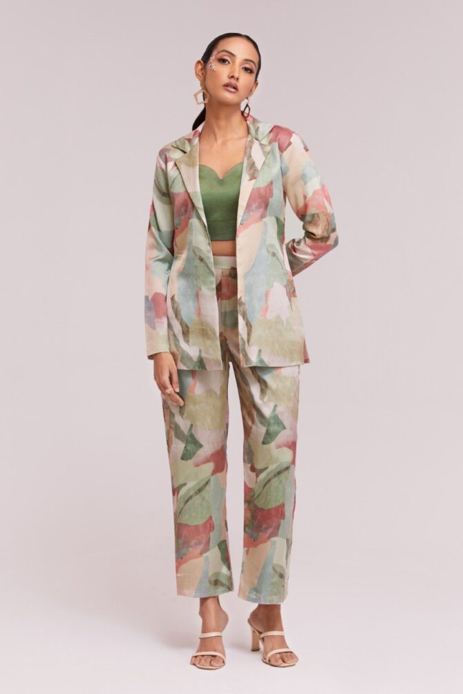 Pehnava Style Multi Color Modal Satin Printed Co-Ord Set