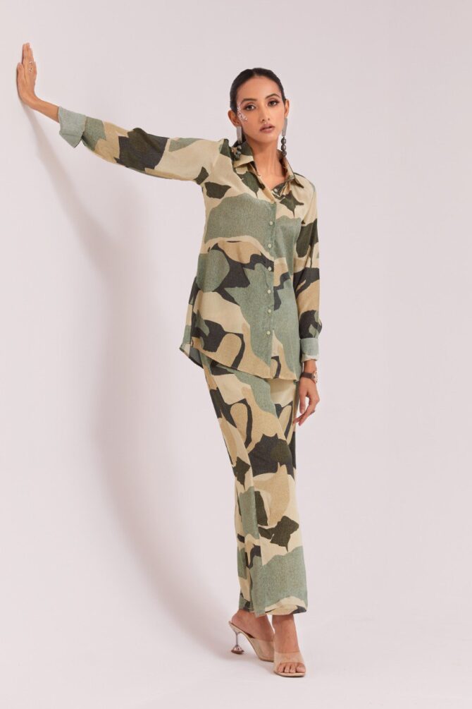 Pehnava Style Multi Color Crepe Printed Co-Ord Set