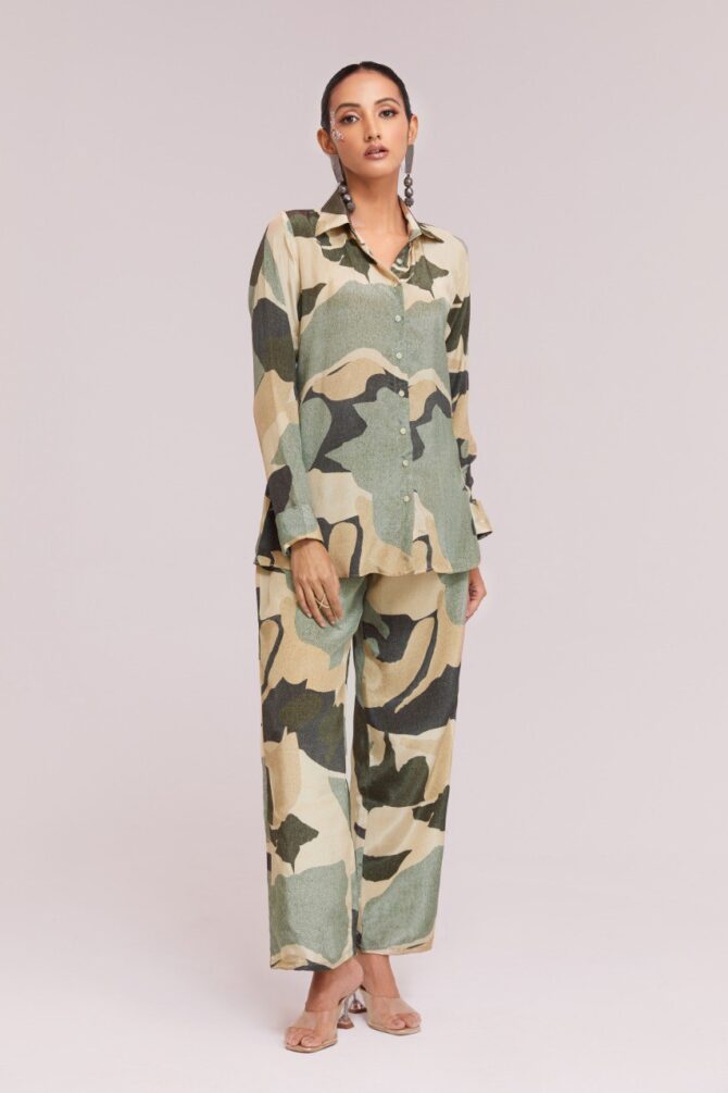 Pehnava Style Multi Color Crepe Printed Co-Ord Set - Image 8