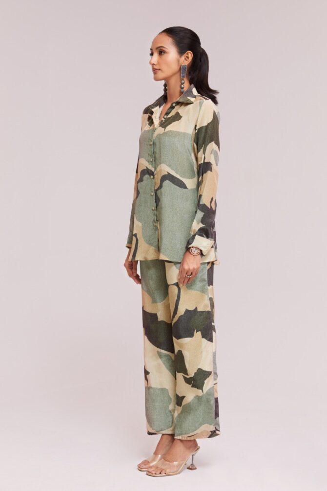 Pehnava Style Multi Color Crepe Printed Co-Ord Set - Image 6