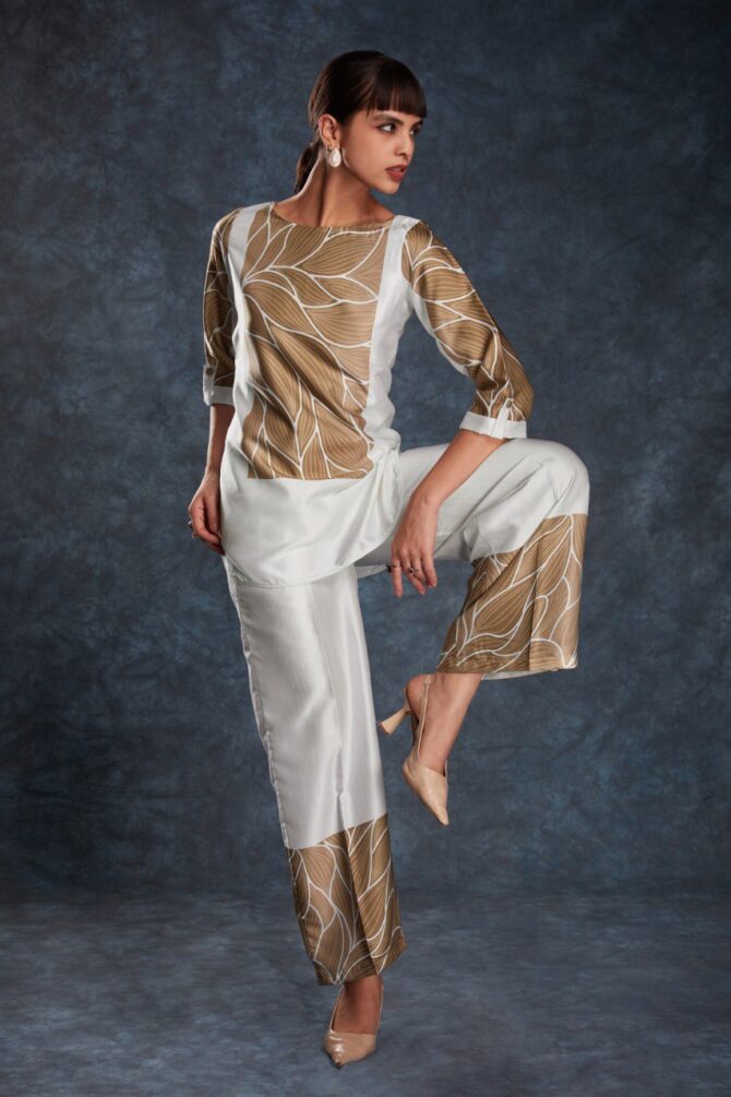 Pehnava Style Printed Linen Co Ord Set - Image 4