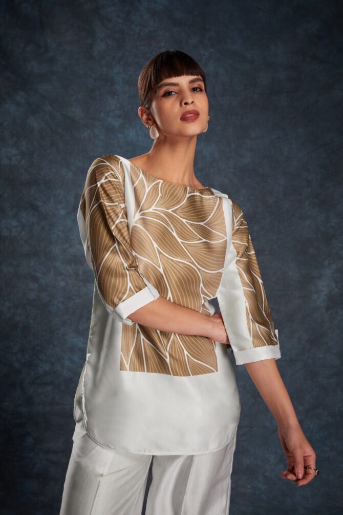 Pehnava Style Printed Linen Co Ord Set - Image 3
