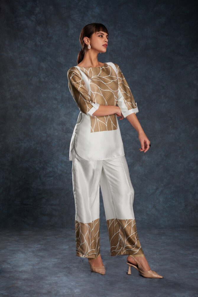 Pehnava Style Printed Linen Co Ord Set - Image 8