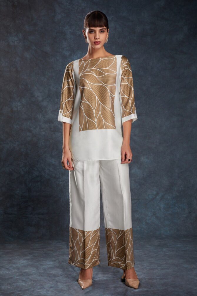 Pehnava Style Printed Linen Co Ord Set - Image 2
