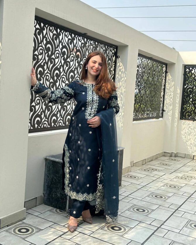 Pehnava Style Natural Crepe Embroidery Work Kurtie Pant with Duppatta