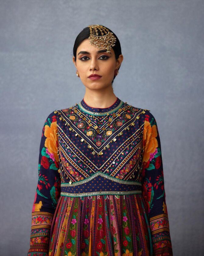 ADITIRAOHYDARI  FROM HEERAMANDI INSPIRED DESIGNER PRINTED GOWN - Image 2