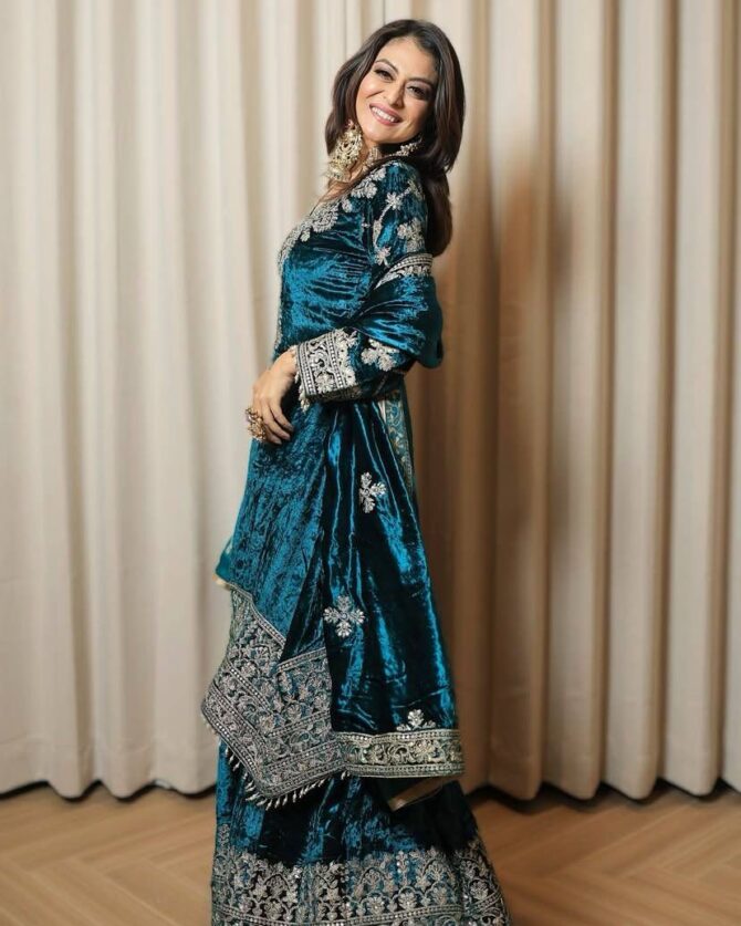 HEAVY VELVET KURTA & PANT (3-PIS SET) WITH BEAUTIFUL SEQUINS EMBROIDERY WORK - Image 11