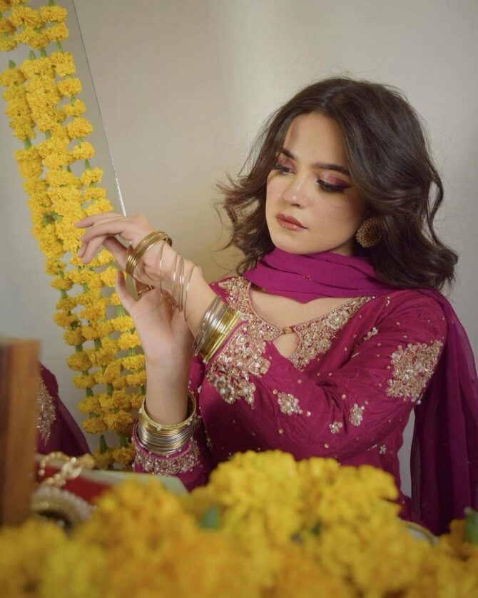 GOOD QUALITY GEORGETTE TOP WITH BEAUTIFUL FULLY EMBROIDERED GEORGETTE PLAZZO - Image 5