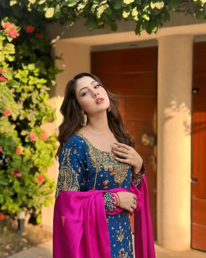 PRESENTING GOOD QUALITY CHINON SILK KURTI-PANT & DUPATTA SET WITH BEAUTIFUL ZARI & SEQUINS EMBROIDERY WORK - Image 4