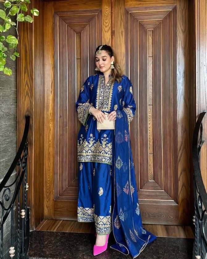 PRESENTING NEW KURTI-PLAZZO SET IN CHINON SILK  WITH BEAUTIFUL SEQUINS EMBROIDERY WORK - Image 3