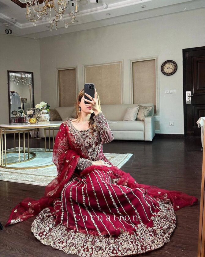 PRESENTING NEW DESIGNER  EMBROIDERED ANARKALI GOWN - Image 3