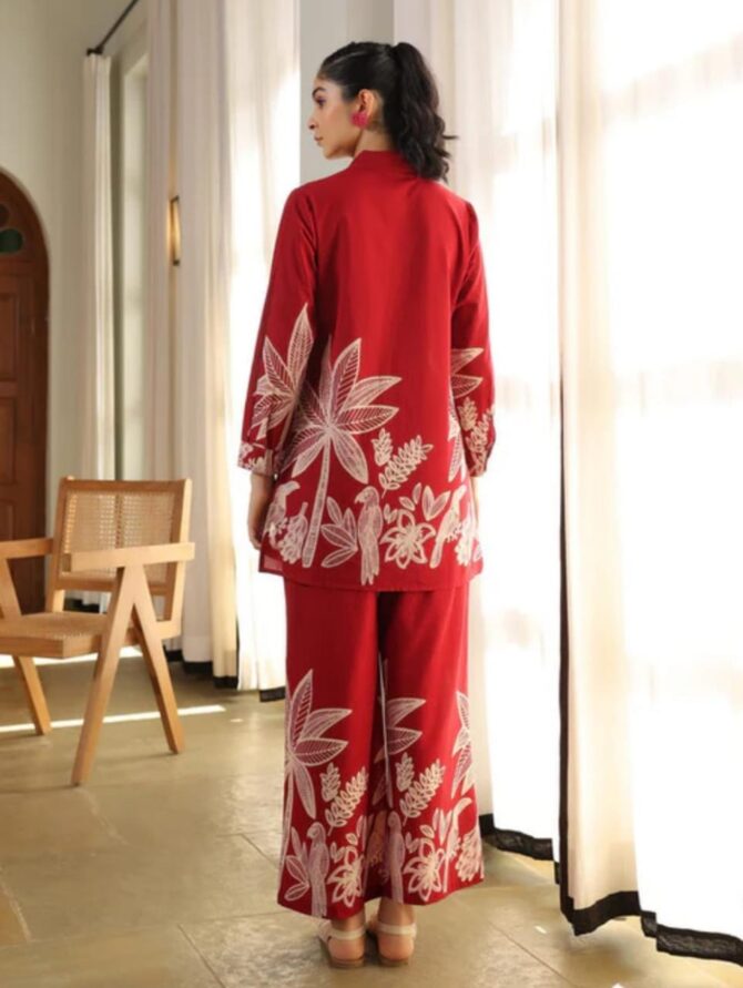 Pehnava Style Cotton Malti Print Co-Ord Set - Image 3